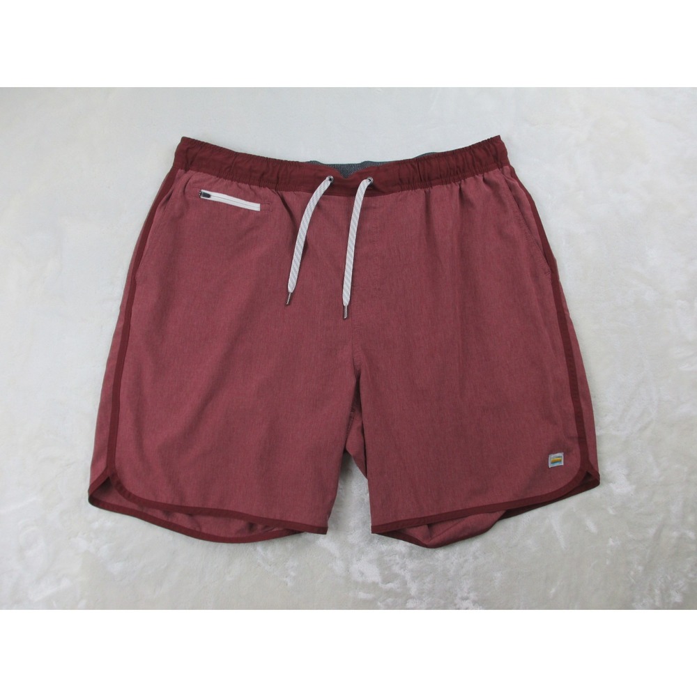 Vuori Shorts Mens 2XL XXL Red‎ Banks Athletic Running Workout Gym